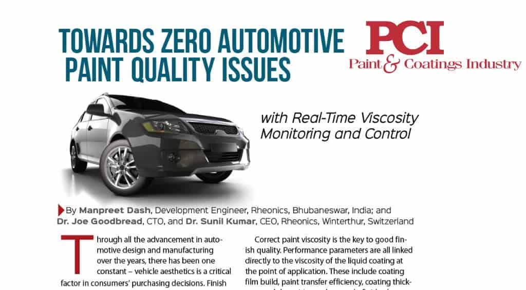 Pci Paint Coatings Industry Magazine Features Rheonics Srv And