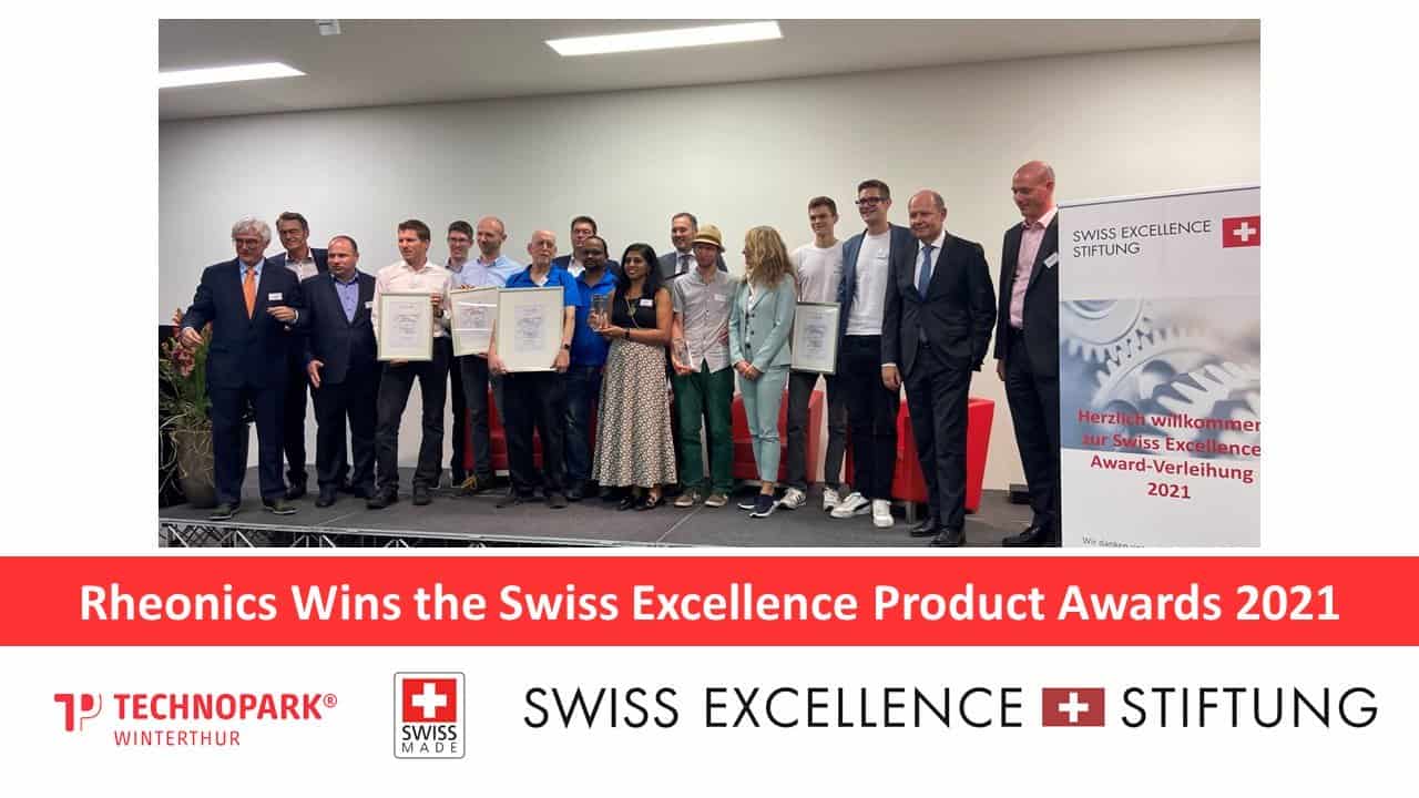 Rheonics wins the prestigious Swiss Product Excellence Awards 2021