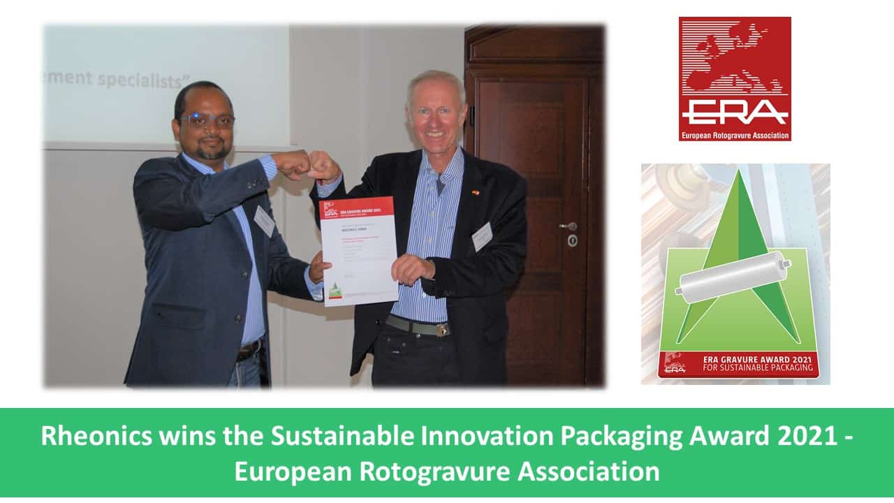 Rheonics awarded Sustainable Innovation Packaging – Innovation Prize 2021 by European Rotogravure Association