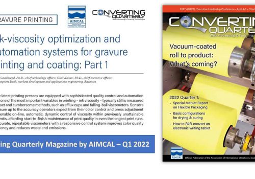 AIMCAL’s Converting Quarterly Magazine Features Rheonics Technology – “Ink Viscosity Optimization And Automation – The Key To Quality, Efficiency And Sustainability In Printing And Coating”
