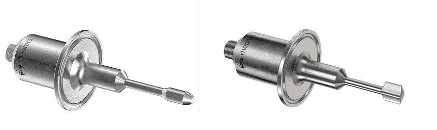 Figure 13 - Rheonics Inline Viscometer (SRV), and Density and Viscosity Meter (SRD) short probe variants with 1.5” Tri-Clamp connection